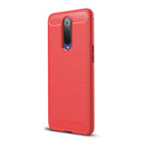 Soft TPU Case for OPPO R17 Pro Carbon Fiber Shockproof Protective Cover Red A