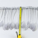 15-20cm Grey Feather Fringe Trim Sewing Edge Crafts Garment Decors 2m