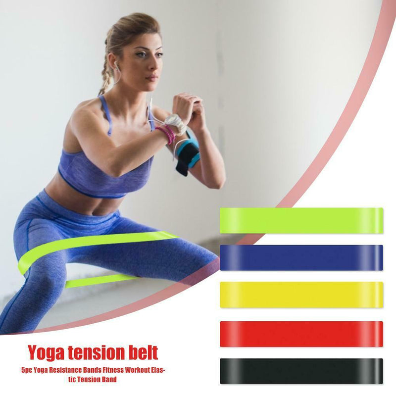 5pcs Resistance Bands Latex Exercise Loops Strength Training Equipment