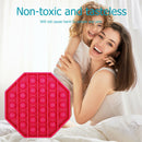 Autism Push Bubble Sensory Toys Relief Stress Squeeze Toys (Rose Red)