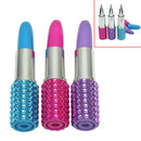 3Pcs Novelty Lipstick Ball Point Ballpoint Pen for Office Stationery Writi AXD