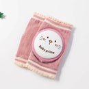 2 Pairs Baby Knee Pads for Crawling Cute Breathable Adjustable Elastic Baby