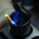 1X(Ashtray With Lid And Led Light For Cup Holder