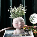Statue Head Flowerpot Planter Sculpture Plant Pot Ornament Garden Decor...