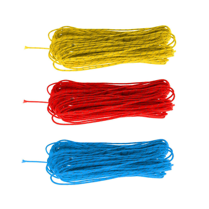 1.8mm 20M Yellow Guyline Rope Paracord For Camping Tent, Awning, Canopy,Tarp