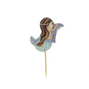 24X Cartoon mermaid cupcake topper picks kid birthday party decoration BX