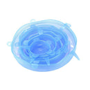 6pcs Silicone Stretch Lids Fresh Food Wraps Bowl Cup Pot Cover Seal Reusabl Y3V3
