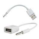 USB 2.0 to 3.5mm Adapter Cable+ 3.5MM Male to USB 2.0 Female Converter Cable