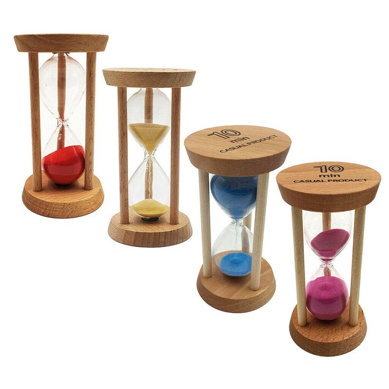 10 Minutes Wooden Frame Sand Timer with Yellow Sand Hourglass Home Decor