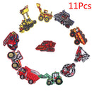 11 Pcs Mini Car Truck Patches For Clothing Applique Clothes Embroidered Sewing U