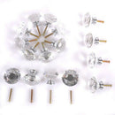 16 X LS-D3020 40MM Clear Crystal Glass Diamond Cut Door Knobs Kitchen Cabin