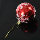 6pcs Christmas Tree Balls Diameter 6cm Snowflake Color Drawing Decorations  W9Z9