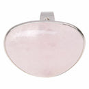 Lady Rose Quartz Heart Love Adjustable Ring 1.4x1.1"