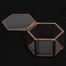Geometric Glass Terrarium Box Jewelry Box Glass Succulent Plant Pot Deco He