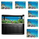 2 Pieces Decorative Aquarium Background Poster Fish Tank Backdrop Vivid