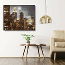 Painting By Numbers Kit DIY Rain City Canvas Oil Wall Art Picture Crafts