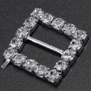 30pcs Heart + Round + Square Shape Ribbon Buckle Sliders for DIY Craft Wedd Z2Z4