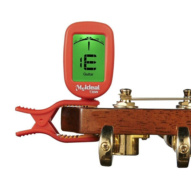 Meideal Tuner Clip on Tuner Guitar Bass Violin Ukulele Banjo Big LCD High A