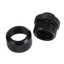 14mm G1/4 Acrylic Hard Tube Hand Twist 3 Laps for PC Computer (Black)