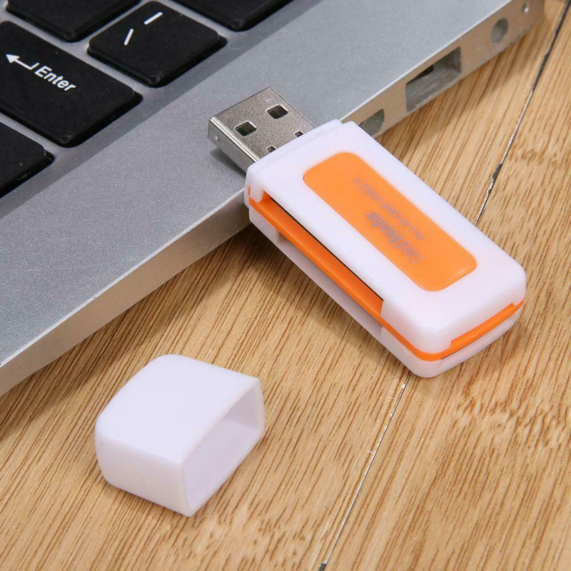 Mini USB2.0 4 Card Slots Smart Card Reader SD/MMC TF MS M2 Card Reader
