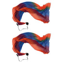 2x Women Belly Dance Silk Veil Poi Throw Balls Stage Props Accessories