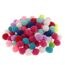 500X Mixed Colours Craft Pom Poms Mini Pompoms Children's Craft Project 30mm