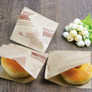 100pcs 12x12cm Sandwich Donut Bread Bag Biscuits Doughnut Paper Bags Oilpro