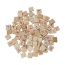 100x Wooden Scrabble Tiles Colorful Letters Numbers For Crafts Wood Alphab KUZ