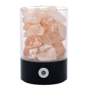 USB Real Himalayas Salt Crystal Rock Lamp Good for Health Small Mineral Neg