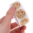 500PCs Handmade Thank You Stickers Paper Seal Labels Round Stationery DecorSEAU