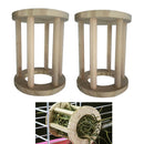 2pcs Durable Hay Feeder Natural Wood Hay Grass Rack for Rabbit Guinea Pig