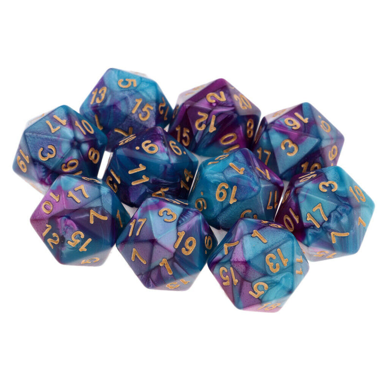 20 Pieces Polyhedral Dice Set 20-sided Dice D20 for Dungeons &Dragons Game