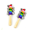 3 Christmas Hand Jingle Bells Hand Sleigh Bells Rainbow Shake Bells Ring Musical