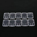 10pcs Transparent Standard SD SDHC Memory Card Case Holder Box Storage Useful