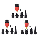3 Sets Pump Adapter Inflatable Boat Canoe Air Valve Adaptor Kayak Airbed Nozzle