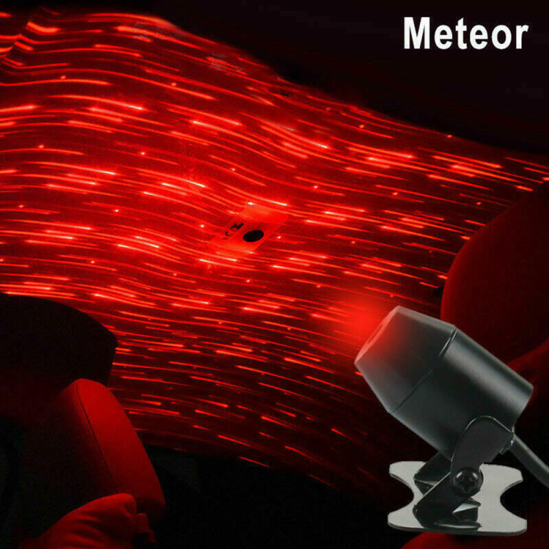 1* New USB Red LED Star Light Car Interior Atmosphere Meteor Lamp Home Party