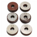7pcs/set Knurling Tool Diagonal Single Wheel Linear Set Knurl 0.5/1/2mm Pit L5T4