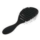 Anti-static Scalp Massage Hair Brush Comb for Curly Straight Hair Black
