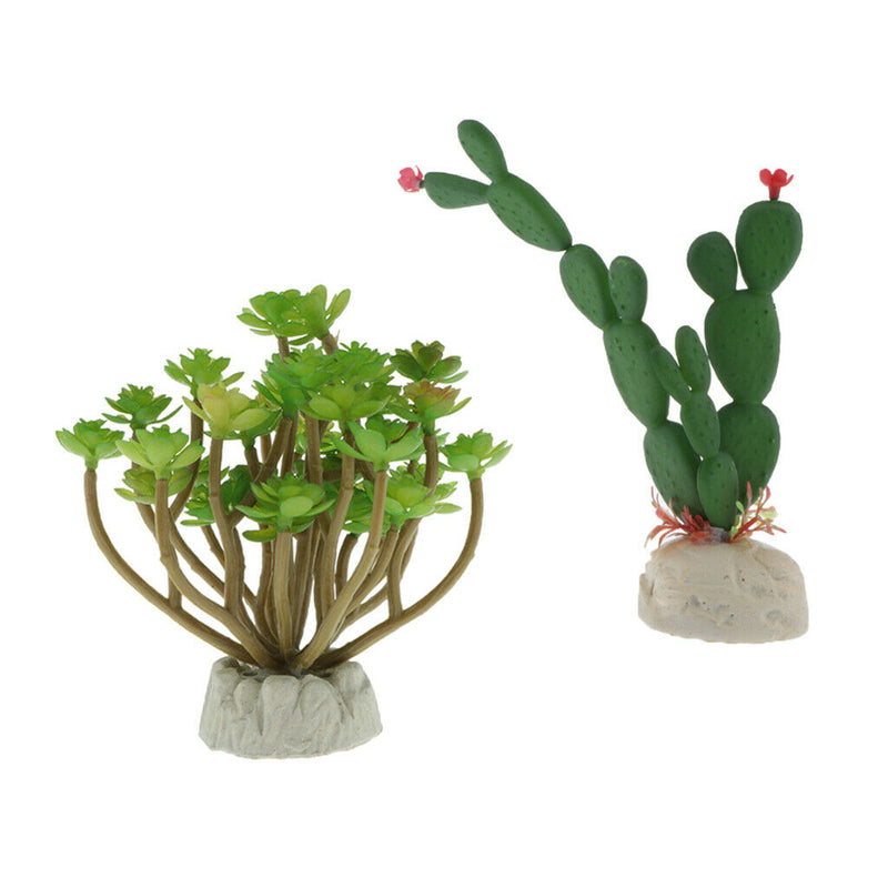 2lots Animated Succulent Plants Fish Tank