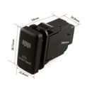 12V Blue 2LED Car Replacement 2 Way ON-OFF Push Button LED Light Switch