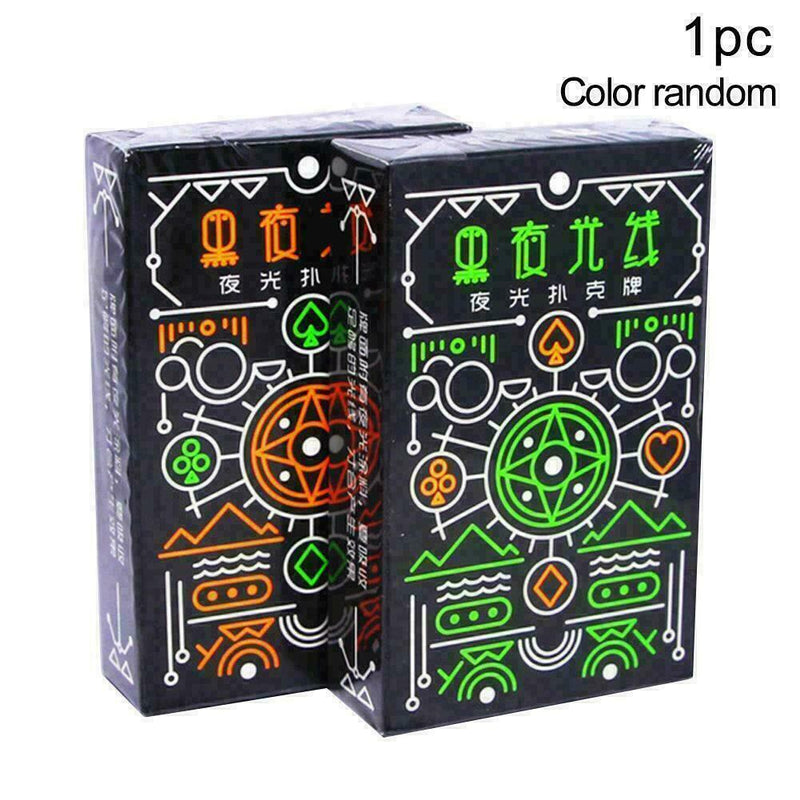 Playing Poker Cards Deck Playing Luminous Cards Board Night Game Practical W8D5