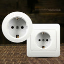 Wall Power Socket Grounded EU Standard Electrical Outlet Dual USB Char PLV
