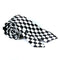 Mens Black White Plaid Checkered Necktie Neck Tie