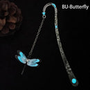 Luminous Night Dragonfly Bookmark Label Read Maker Feather Book Stationery ME