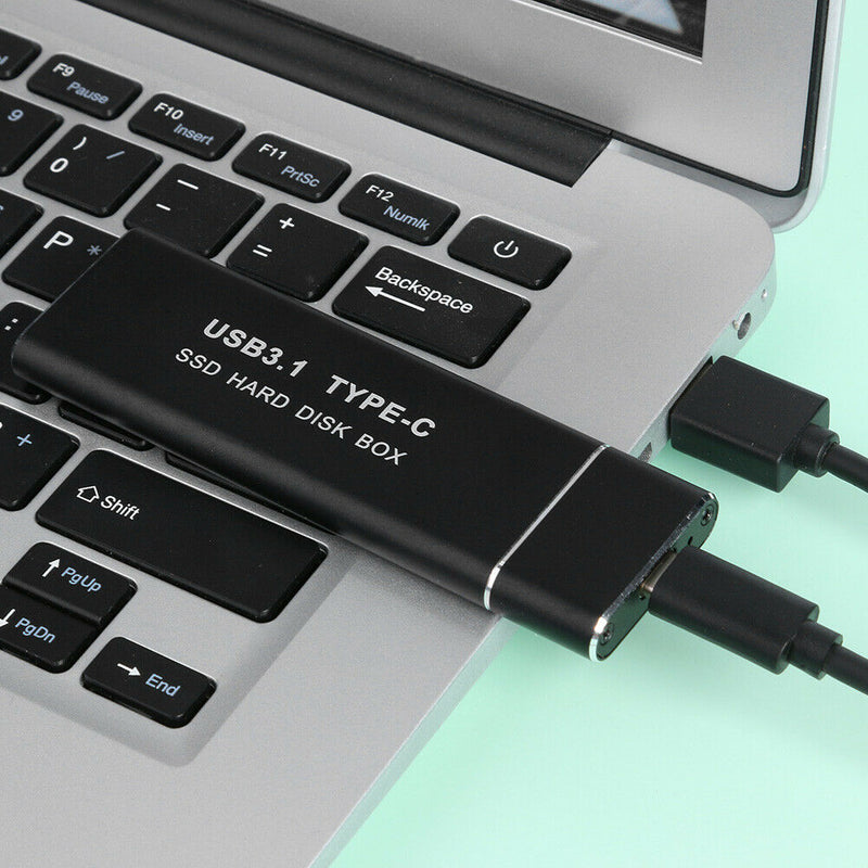 USB Type C M.2 SSD Case Box (USB-C To USB-A Cable+USB-C To USB-C Cable)