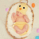 Cartoon Chick Costume Set 2pcs Knit Cap Pants Newborn Baby Photography Prop