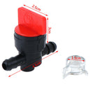 In-Line Straight Fuel Gas Shut Cut Off 1/4" Valve Petcock Motorcycle Cut Tac J!e