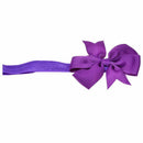 1 Piece Baby Girls Hair Bow Tie Ribbon Decor Hairband Headband (Purple)