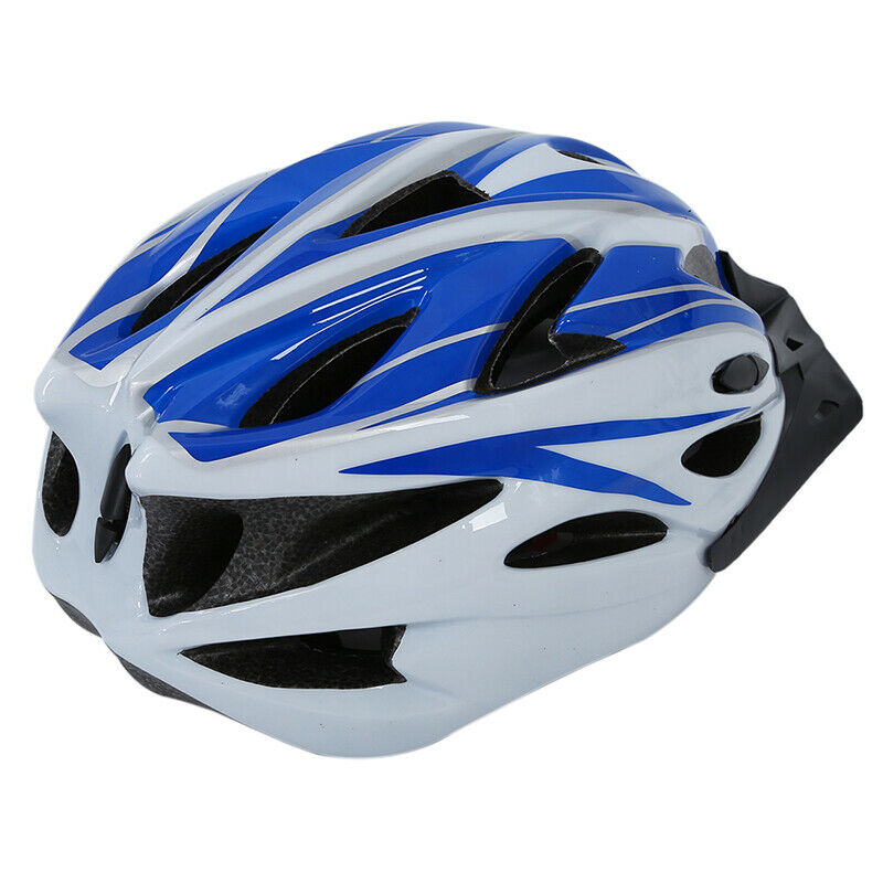 Helmet Protection Blue White L For Unisex Cycling Mountain Bike With Visor