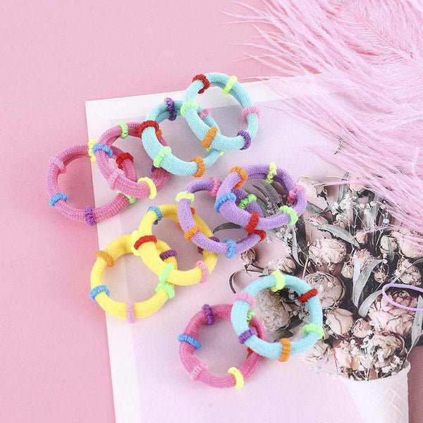 220Pcs Mixed Color Kids Girls Hair Clips Rope Ponytail Holder Hair Accessories